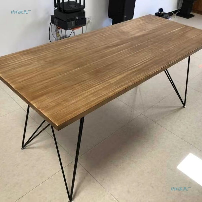 电脑桌北欧实木工作台简约办公桌桌子书桌实木电脑桌工作台直播桌