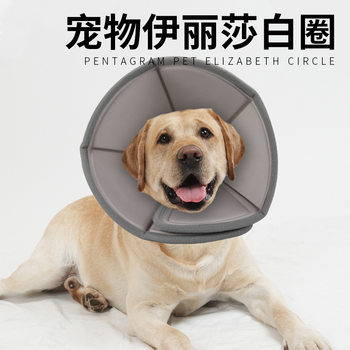 Amazon New Pet Elizabeth Loop Soft Neck Ring Paw Print EVA Collar Protective Headgear Beauty Collar