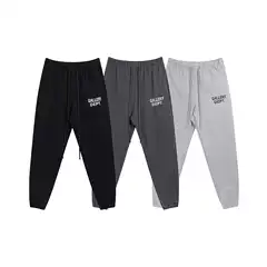 Gallery Dept Basic Letter Printed Logo Drawstring Pants Casual Pants for Men and Women Pure Cotton Terry Pants