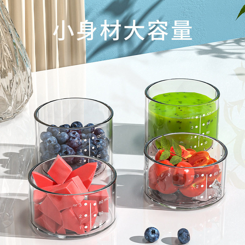 Baby food supplement box fresh-keeping box glass heat-resistant packaging sealed baby snack box frozen storage portable food supplement