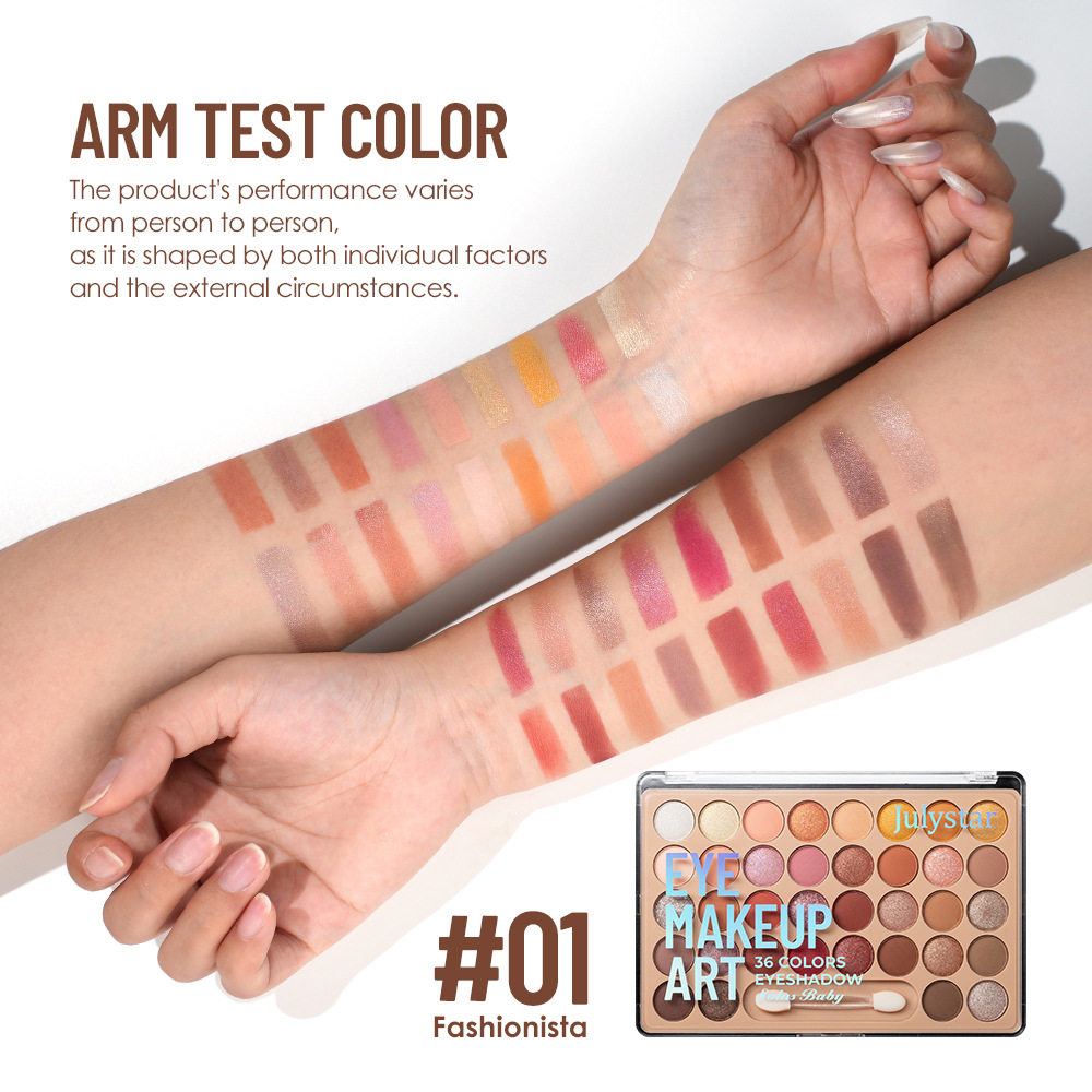 Cross-Border Makeup Pearlescent Eye Shadow Palette 36 Colors Multi-Functional All-In-One Matte Pearlescent Long-Lasting Color Eye Shadow Spot Wholesale