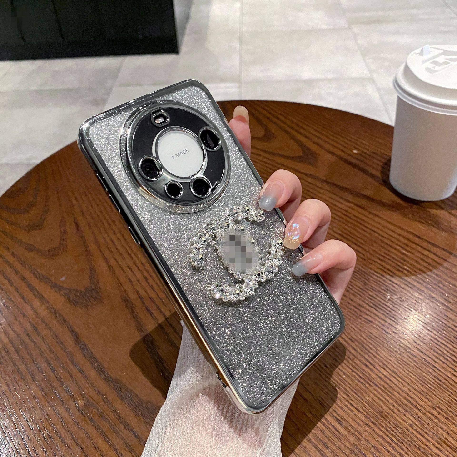 Electroplated Glitter Powder Suitable for oppo reno11/FIND X7 Mobile Phone Case A58 Trendy Brand Small Fragrance tpu Soft Shell k9p