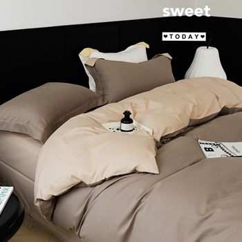 100s Xinjiang long staple cotton cotton sanding four-piece set autumn and winter warm cotton bedding solid color double-piece bedding hat