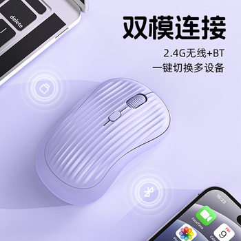 Wireless Mouse 2.4g+ Bluetooth Wireless Dual Mode Silent Charging Office Gaming E-Sports Laptop Accessories
