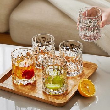 Water Ripple Glass Household Water Cup Beer Cup Household Hospitality Tea Cup Wine Cup Juice Cup Milk Cup