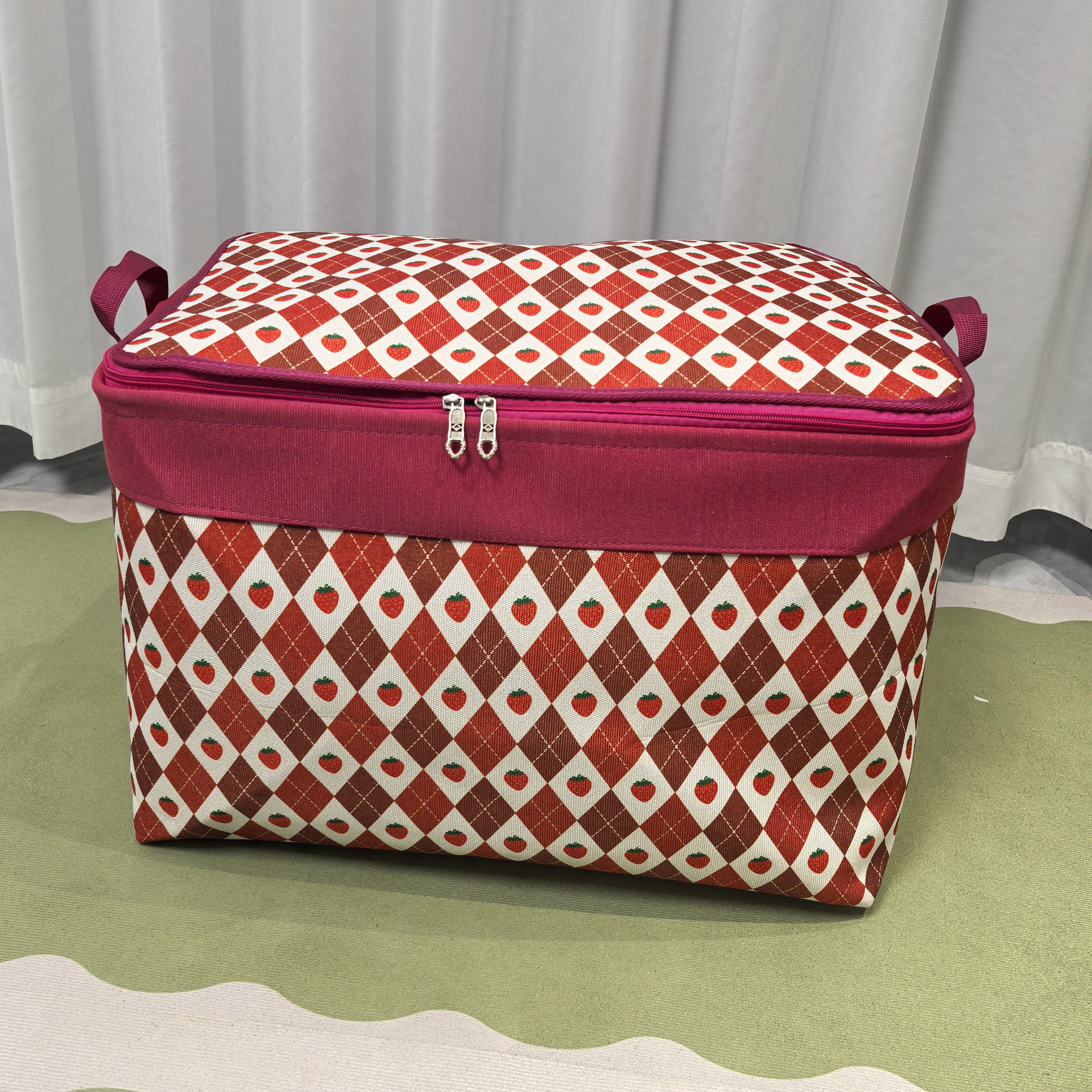 Large Capacity Household Zipper Storage Box with Steel Ring and Lid Storage Bag Tidal Box Moisture-proof Moving Folding