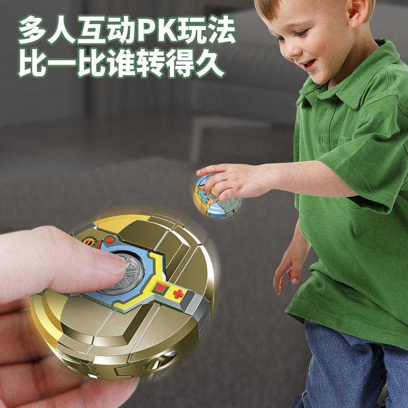 Tiktok Trending Creative Stress-Relief Fidget Spinner Mechanical Transforming Robot Durable Children's Toy Wholesale