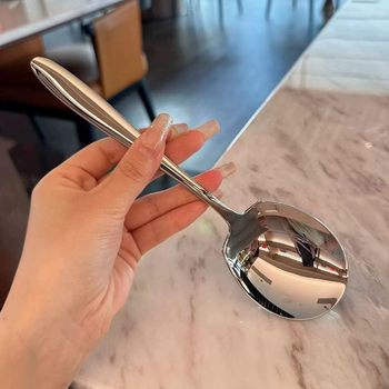 Spoon Buffet Spoon Serving Spoon Service Public Household Spoon Stainless Steel Serving Large Long Handle Hotel Spoon Spoon
