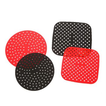 Silicone food grade air frying pan mat round square air fryer lining accessories high temperature resistance