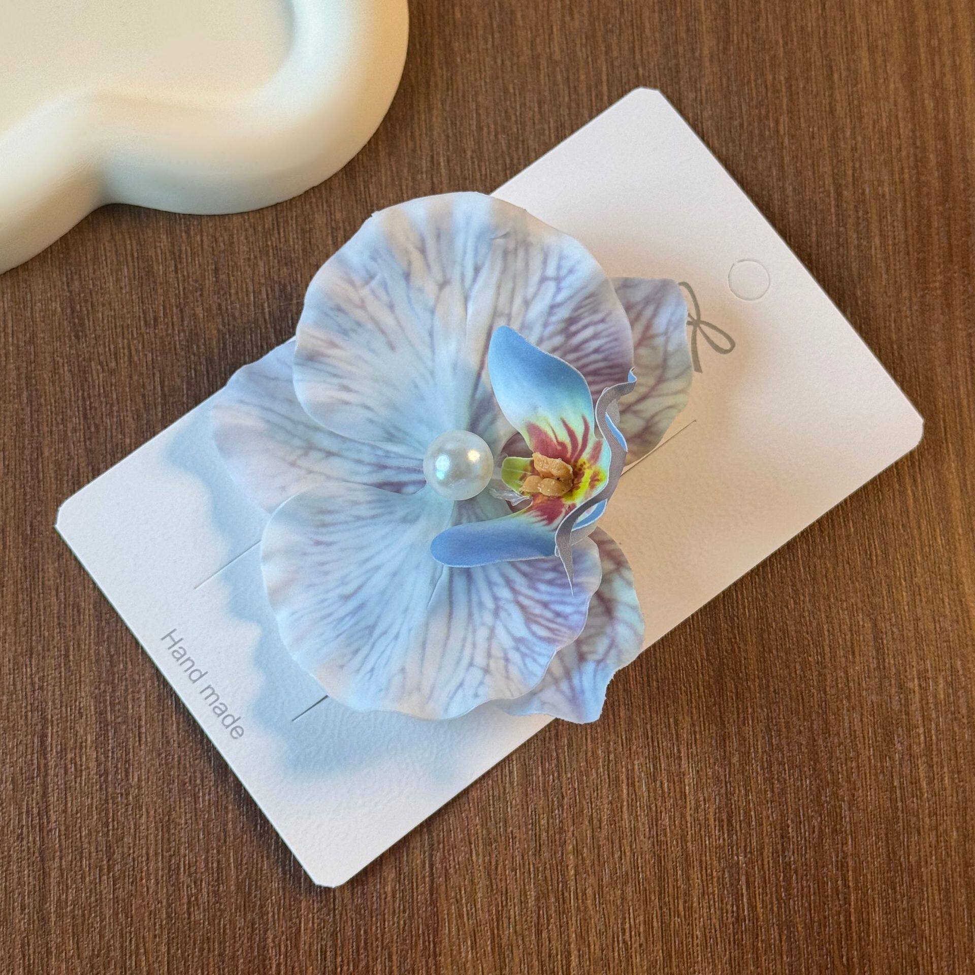 新款蝴蝶兰花朵发夹高颜值抓夹氛围感度假拍照鸭嘴夹发饰跨境头饰