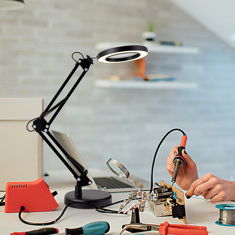 HD30 times desktop nail art tattoo reading watch repair 100 electronic welding identification special magnifying glass desk lamp