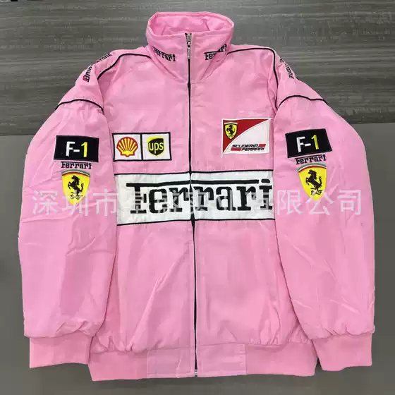F1 Racing Suit Embroidered Jacket European and American Style Retro Motorcycle Cycling Baseball Uniform Flight Suit Jacket Supports Customization