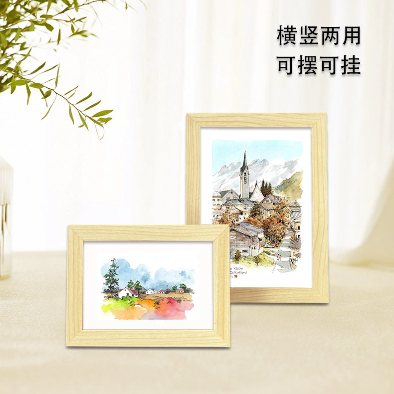 Casual Table Hanging Wall Graduation Photo Frame 5 Inches 6 Inches 7 Inches 8inch 10inch A4 Picture Frame Solid Wood Wholesale