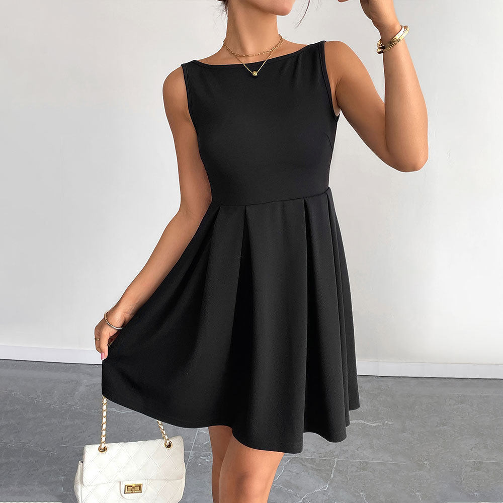 Summer Casual High Waist Dress Stylish Versatile Design Sexy Backless Comfortable Fabric Perfect for Everyday Wear