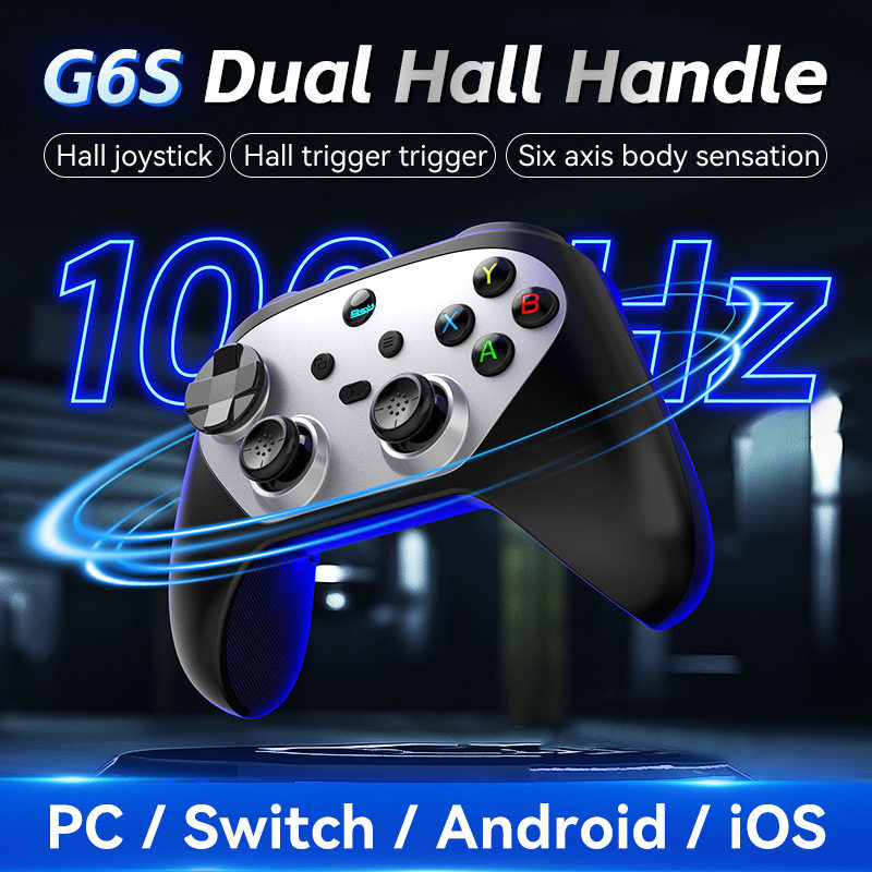 G6S Game Controller Bluetooth Dual Hall Rocker Linear Trigger Vibration Somatosensory Android Switch Mobile Phone Controller