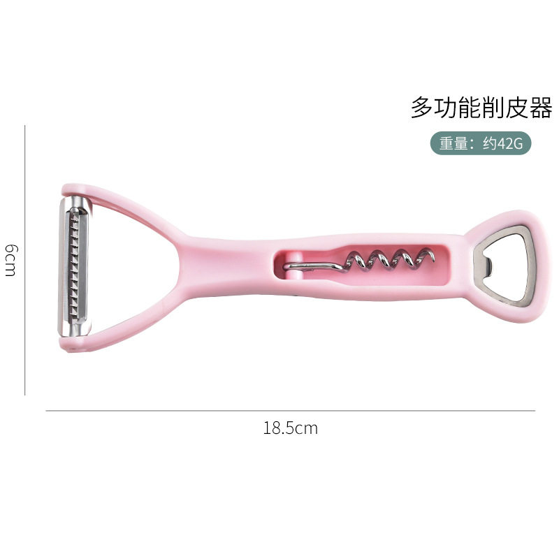 Peeler Peeling Knife Double-sided Three-in-one Kitchen Gadget Multi-functional Plastic Fruit and Vegetable Melon Planer Factory Direct Sale