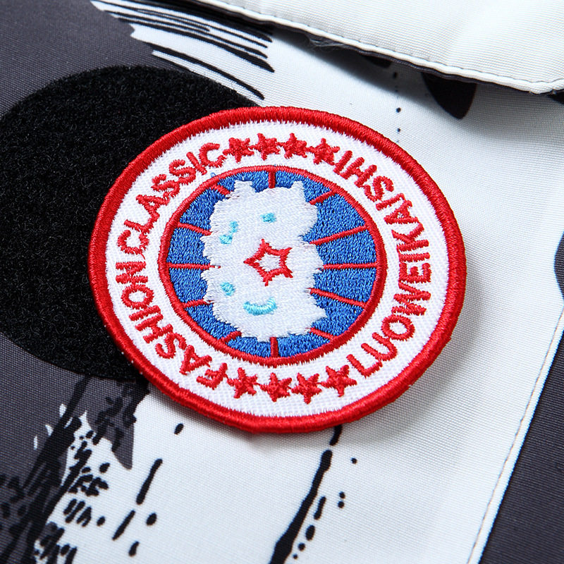 Canada down Jacket Couple 08 Expedition Outdoor Jacket Workwear Fur Collar Camouflage down Jacket Men's Trendy