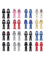 Cross-Border Trendy Brand Hellstar Hellstar Washed and Distressed Hoodies, Sweatshirts and Pants Suits for Men and Women