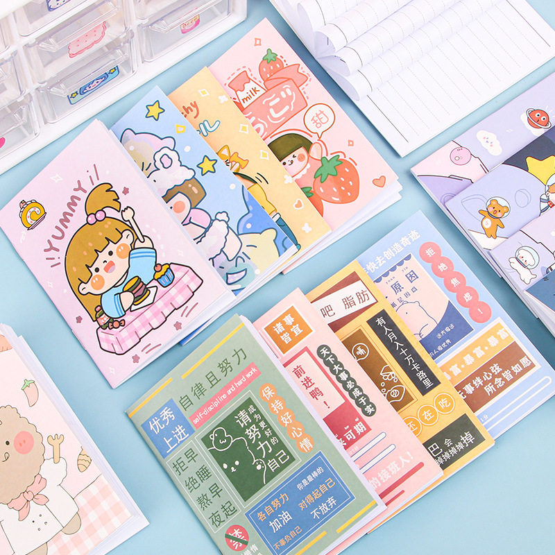 Cartoon Small Notebook, Mini Portable Note-Taking Notebook, Creative Primary School Student's High-Looking Word Book, Reward Gift