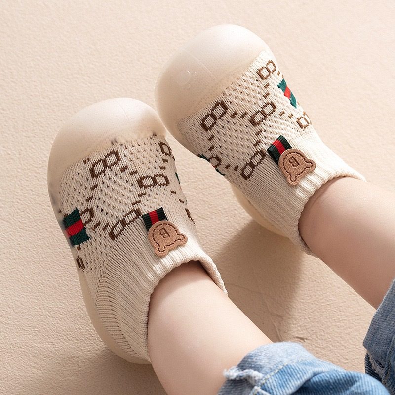 Baby Shoes Soft-Soled Baby Toddler Shoes Breathable Mesh Fly-Knit Shoes Spring & Fall Flats 0-1-2 Years Old Children's Shoes Anti-Kick