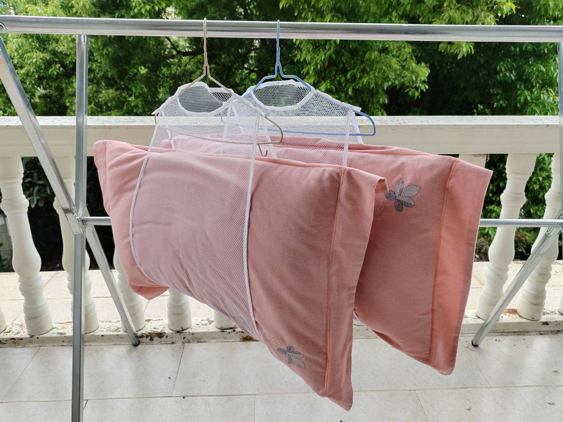 Drying Pillow Artifact Multifunctional Pillow Clip Drying Pillow Rack Balcony Outdoor Clothes Hanger Drying Net Drying Pillow Special Rack