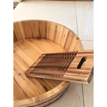 Solid Wood Washboard Large Household Thickened Camphor Wood Washboard Hand Washing Clothes Wooden Kneeling Board