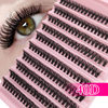Cross-Border Foreign Trade False Eyelashes 40D Washboard Large Capacity 10 Rows of Hair DIY Segmented European and American Eyelashes Wholesale