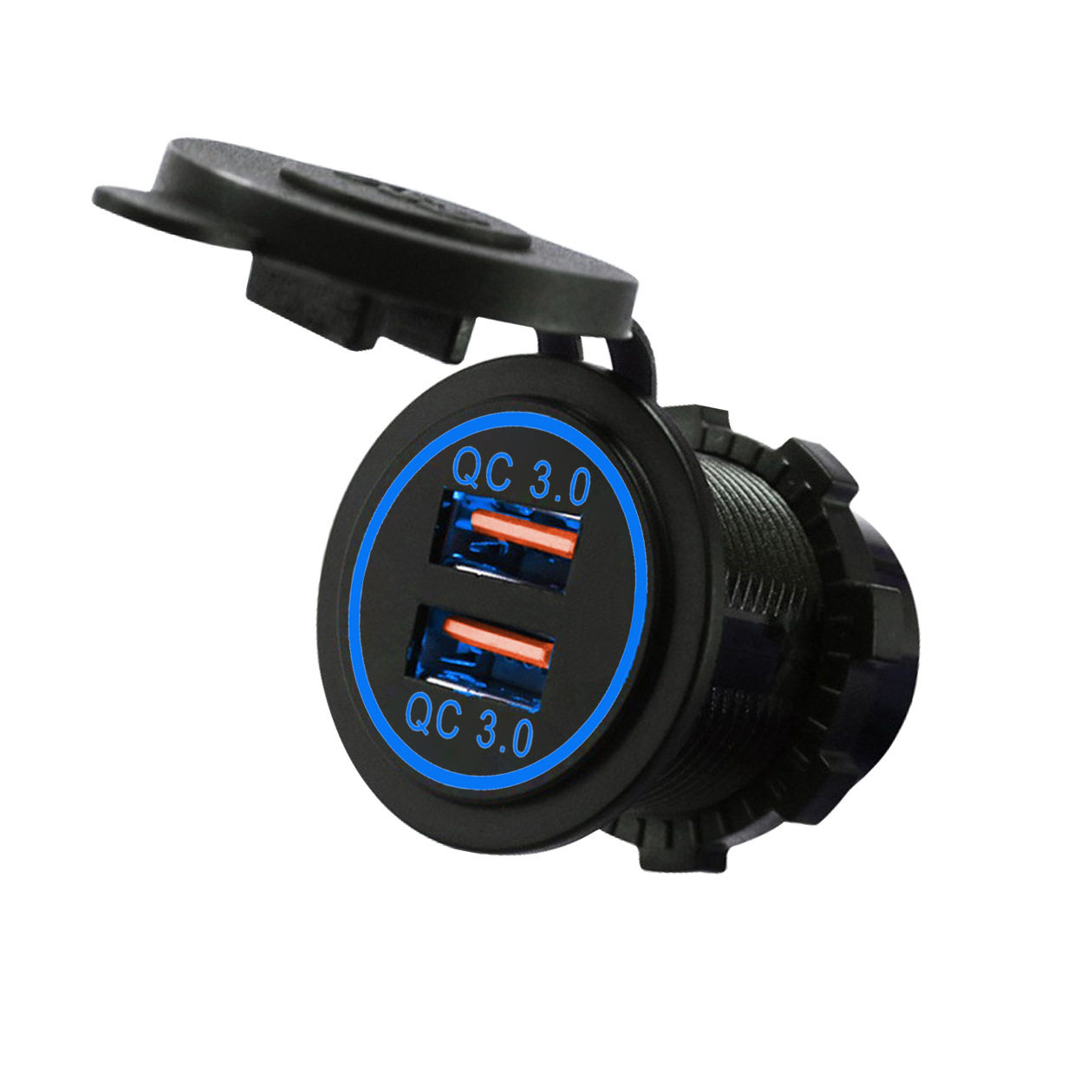 Wholesale Cross-Border Car Electrical Appliances Modified Motorcycle Universal Car Charger Super Fast Charging Modified USB Charging Port