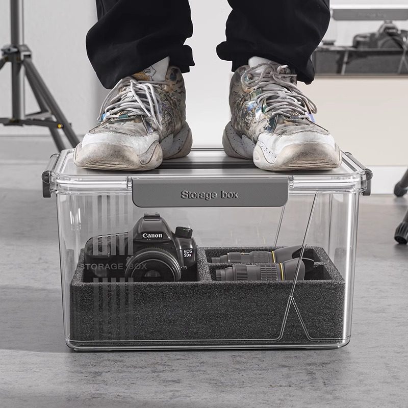 Camera Moisture-Proof Box Special Lens Slr Storage Dry Storage Box Anti-Knock Transparent Thickened Large-Capacity Storage Box