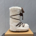 Couple & kids' wool knit socks - white, over-the-calf