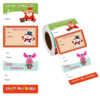 500 pats/roll, Christmas gift tag sticker, universal sticker for holiday gift wrapping