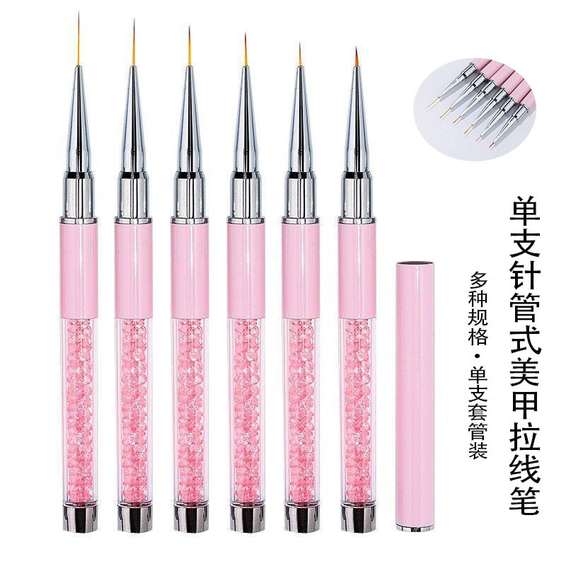 Factory Manicure Pen Wholesale Manicure Pen Pull Line Pen Set Pink Diamond Rod Color Painting Flower Hook Line Special