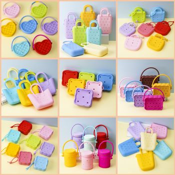 The Source Manufacturer Produces Rodent-Killing Pioneer Silicone Bag Round Rainbow Cute Children's Coin Purse with Diagonal Drawstring