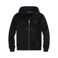 W001-a fleece sweatshirt black red
