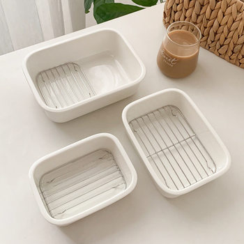 Ceramic Baking Pan Baking Oven Tableware Baked Rice Plate Air Fryer Steamer Plate Steamer Household Bread