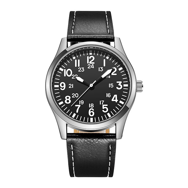 Men's Fashion Business Belt Waterproof Quartz Watch Boys Student Canvas Bag Watch Multi-Functional Luminous Men's Watch