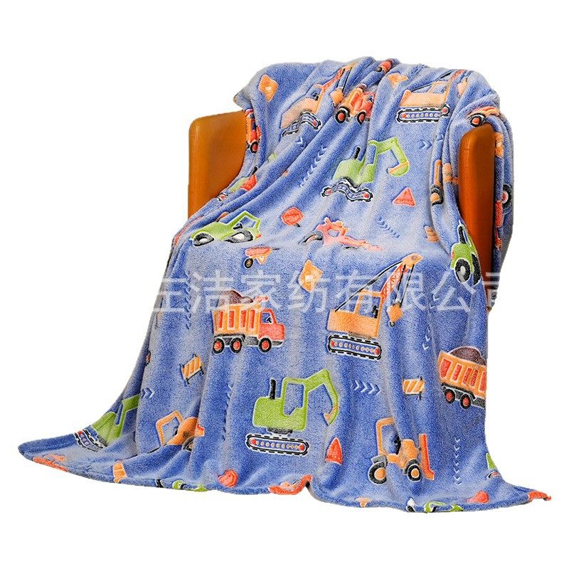 Cross-border Yama velvet blanket wholesale factory luminous blanket children's blanket nap blanket coral velvet autumn and winter sofa blanket
