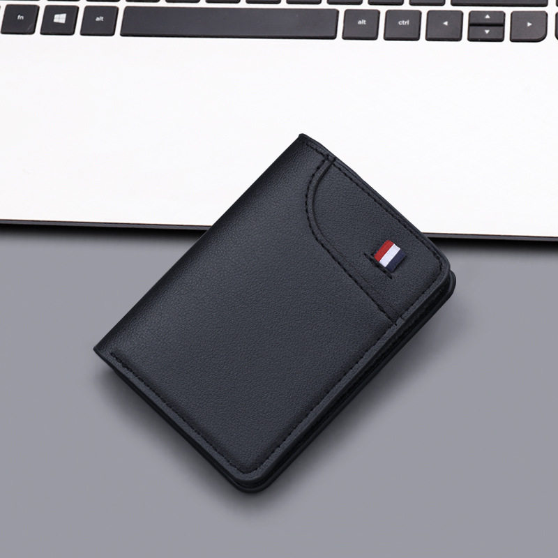 Vertical men's wallet cross-border card bag wholesale ultra-thin men's wallet anti-degaussing simple men's wallet