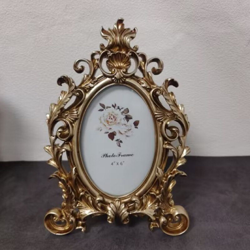 French Retro Light Luxury Ornaments Wholesale Cross-Border Photo Frames Picture Frames Living Room Bedroom Bedside Hanging Paintings Decoration Sofa Simple