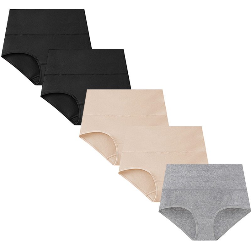 欧码纯棉女士内裤高腰收腹提臀内裤亚马逊爆款大码三角裤代包装