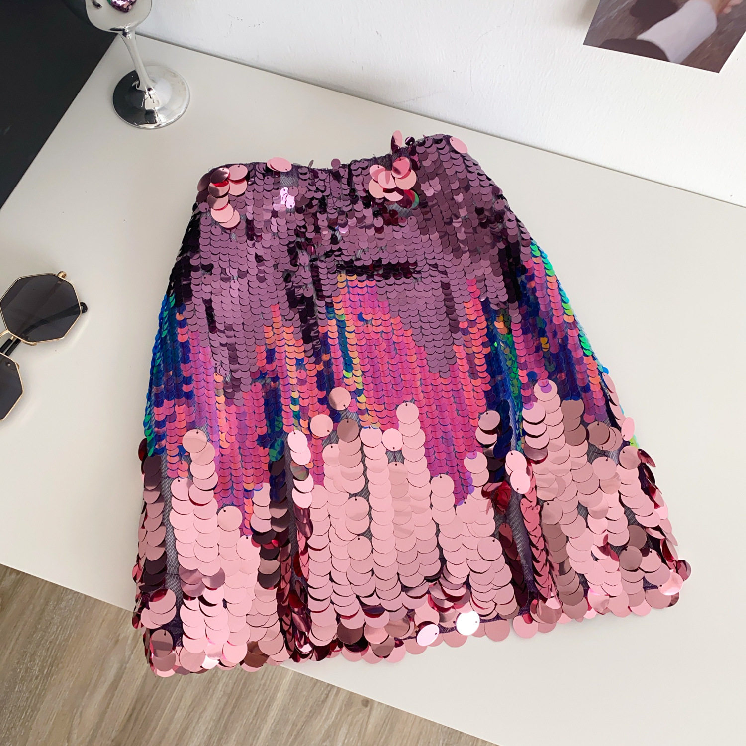 High Waisted Sequin Mini Skirt Slim Fit Summer Style Elegant Design Perfect for Night Out or Casual Wear Wholesale