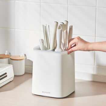 Kitchen Rotating Knife Holder Multifunctional Chopstick Holder Set, Simple and Luxurious, Detachable Knife and Spoon Integrated Storage Container