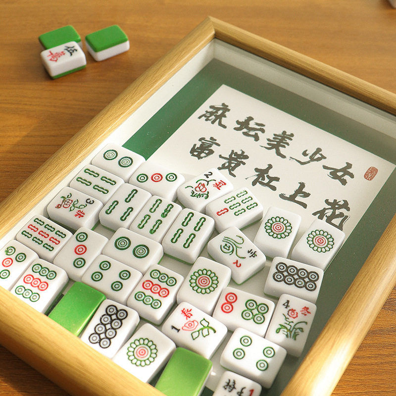 diy decorative photo frame table smooth wind smooth fortune creative mahjong photo frame decoration hollow photo frame wholesale