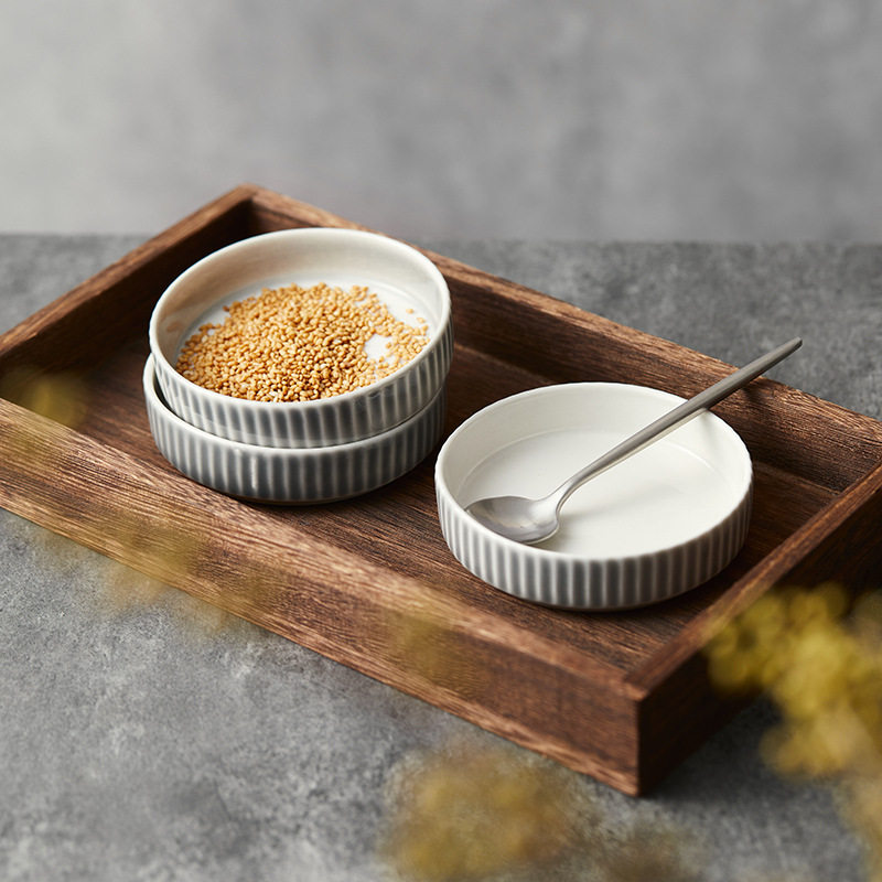 Condiment Dish, Dipping Sauce Ceramic Small Dish, Seafood Plate, Cold Dish Plate, Restaurant Flavor Dish with Vinegar Dish, Wholesale, Simple Style