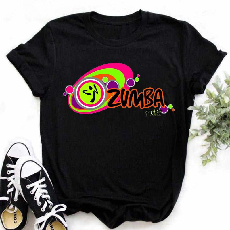 2022外贸 Zumba 印花短袖t恤女装上衣