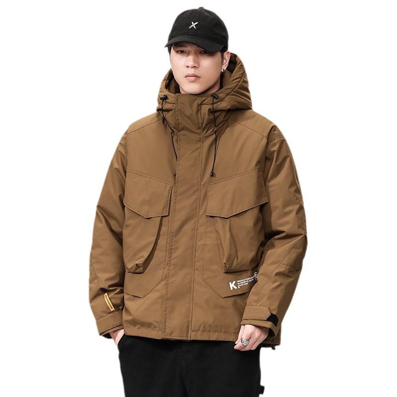 Xiangyunyu 2023 new velvet coat men's winter thickened hooded loose fashion windproof youth warm coat