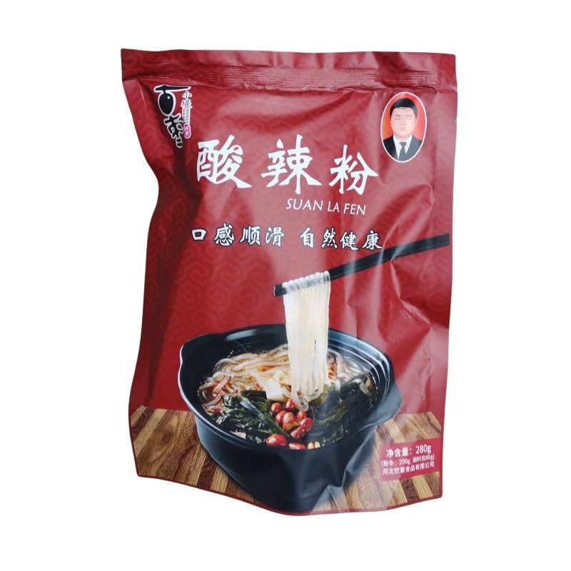 Ancient Jujube Xiaodi Chicken Fresh Rice Noodles 6 Bags Sesame Curry Potato Powder Hot and Sour Noodles Convenient Instant Food Made in Handan