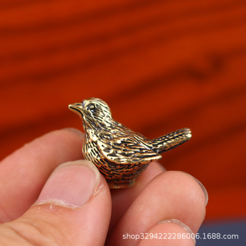Brass Sparrow Brass Small Ornaments Crafts Stall Small High-Level Mother's Day Gifts Cross-Border New Products Exclusive