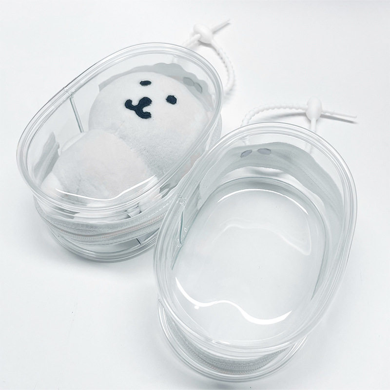 13cm Self-deprecating Bear Storage Pain Bag High Transparent Bag for Dust-proof Plush Doll Walking Doll Bag