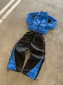 Black and blue trousers